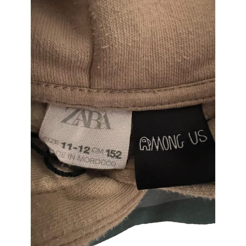 Zara Kids Among Us Boys Hoodie & Sweatpants Set Beige Crew Mate Graphics S 11-12 - Picture 5 of 11